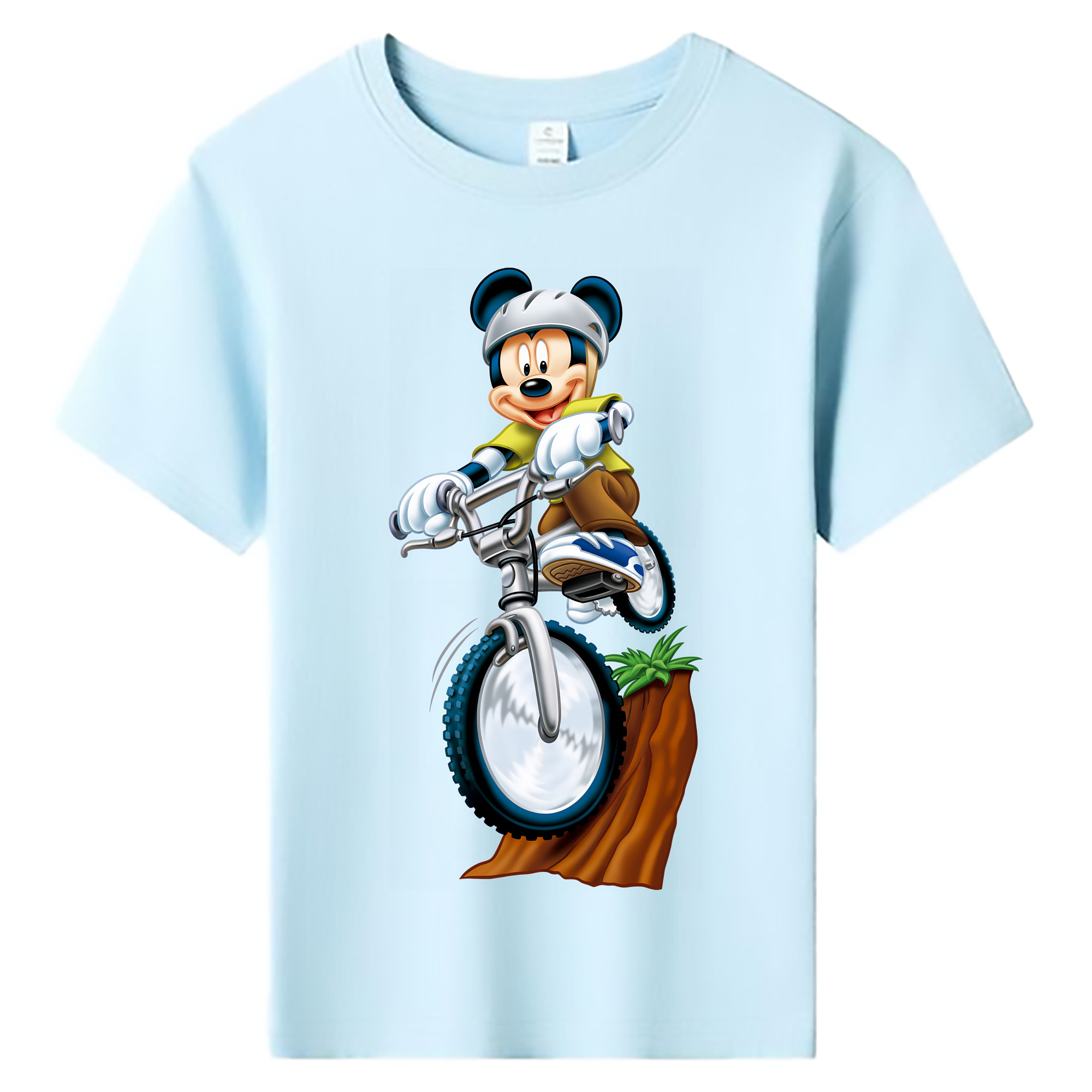 （画像用） ミッキーマウス Mickey Mouse 綿100％キッズTシャツ（フロントプリント）